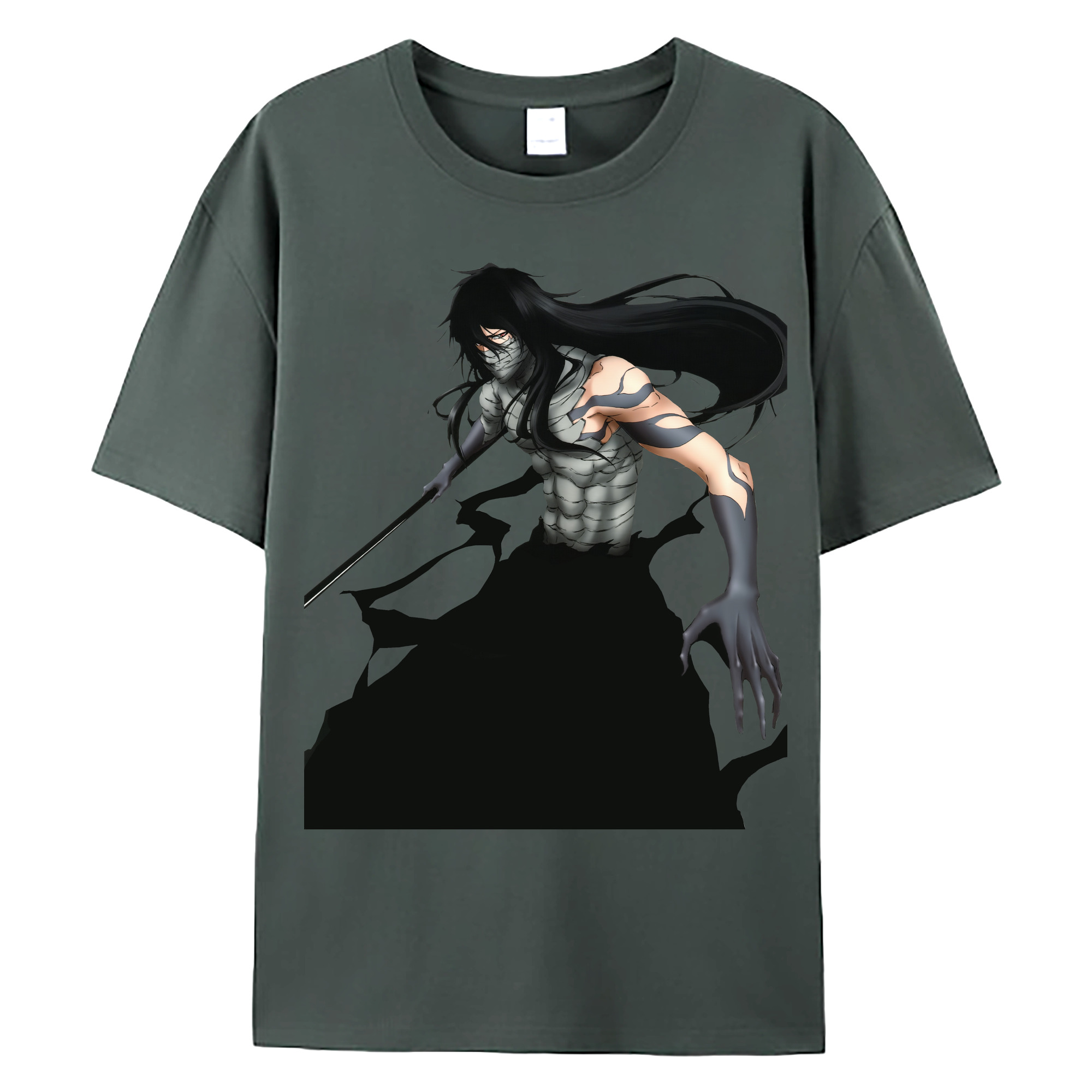 （画像用） ブリーチ 黒崎一護（くろさき いちご）BLEACH Kurosaki Ichigo 綿100％ メンズ半袖Tシャツ｜肌触りやわらか＆通気性